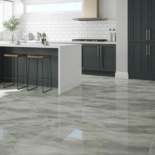 Aphrodite Emerald Glazed Porcelain Tile - 600x600mm