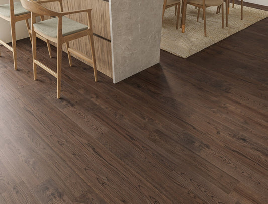 Euro Sovereign Solid Dark Oak- 18mm x 150mm Brushed UV Lacquered