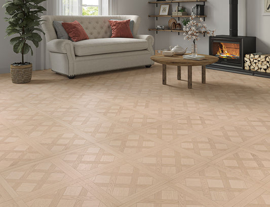 Euro Aspen 12 mm Laminate – Versailles Blonde Oak