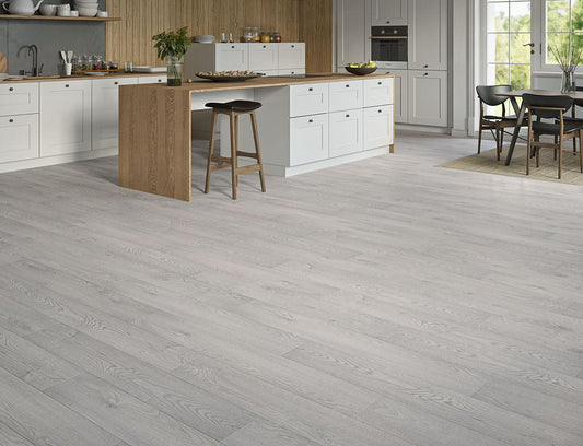 Euro Cool Grey Oak Laminate Flooring – 8mm Bevelled Edge