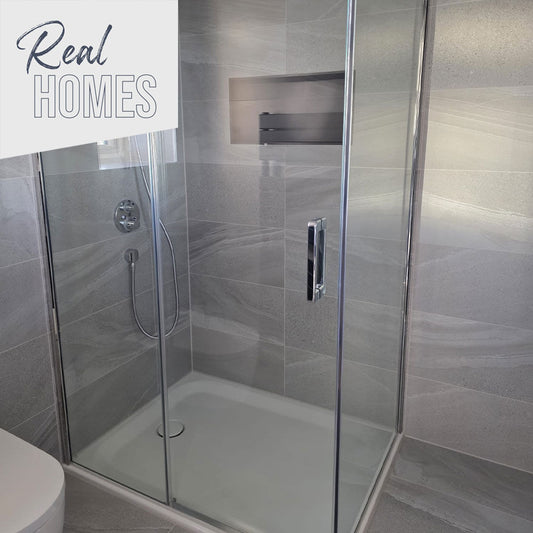 Anderley Light Grey Polished Glazed Porcelain Wall & Floor Tile - 300x600mm