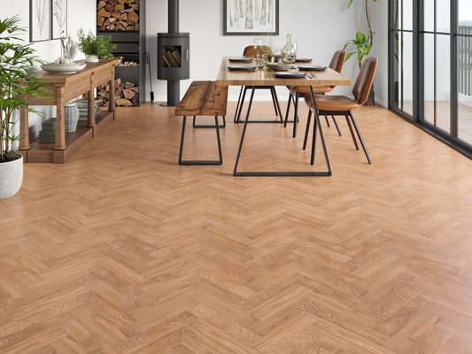 Euro Wilshamstead Herringbone Oak Engineered Wood Flooring