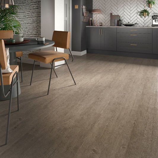 ClickLux Rigid Weathered Ash: Premium 177.8mm x 1219.2mm Waterproof SPC Rigid Core Flooring