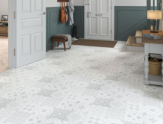 Euro Artisan 8mm Tile Laminate – Vintage Grey Pattern