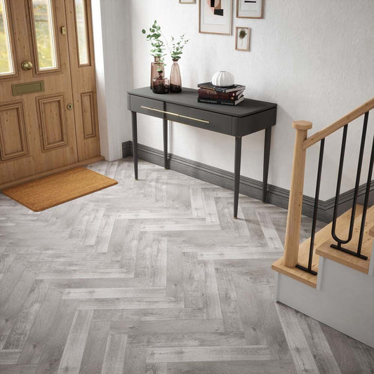 Daintree Grey Matt Glazed Porcelain Tile | 98x593mm | Wood Plank Effect
