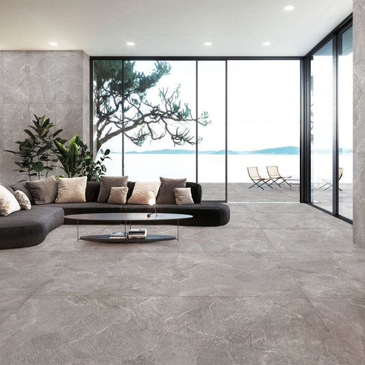 Genesis Dark Grey: Premium 1200mm x 1200mm Matt Porcelain Wall and Floor Tile