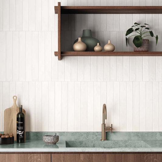 Corsica White Sands: Premium 50mm x 400mm Matt Porcelain Wall and Floor Tile