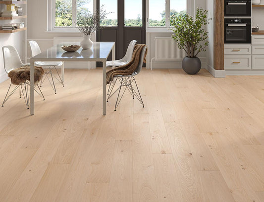 Euro Millbrook Unfinished Oak Engineered Wood - 20mm x 190mm Straight Plank