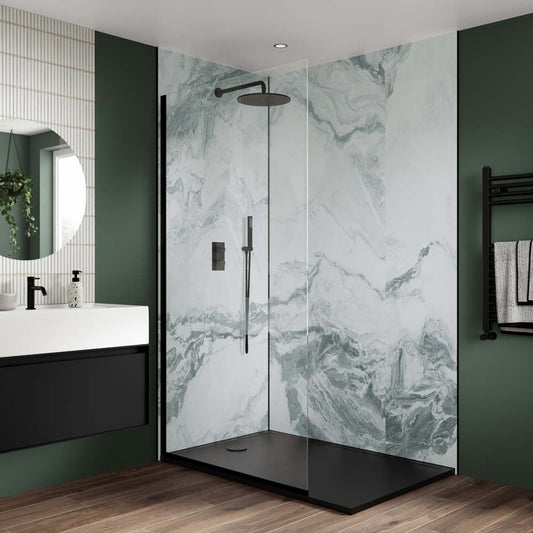 Aqua Wall™ Taranaki: Premium Marble SPC Waterproof Wall Panel (950mm x 2400mm)
