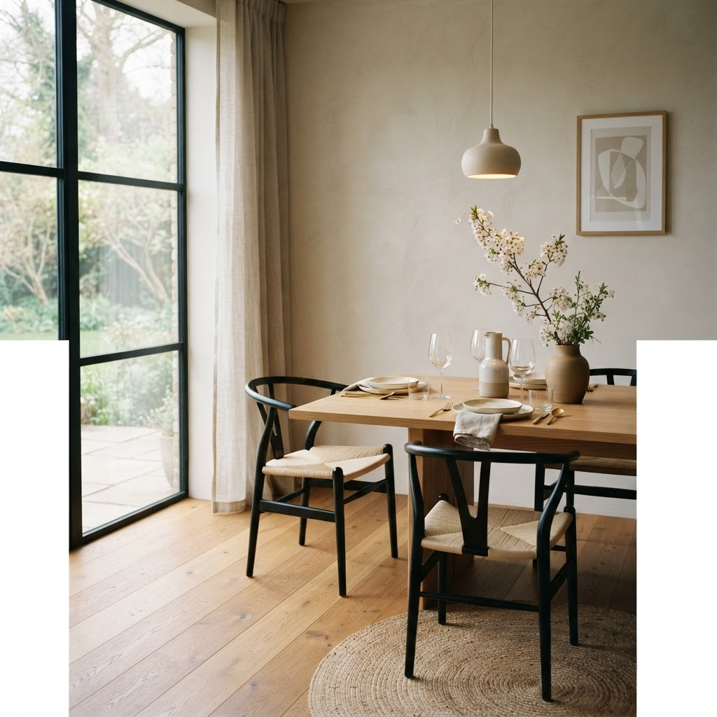 Dining room featuring Wide Plank Oak
