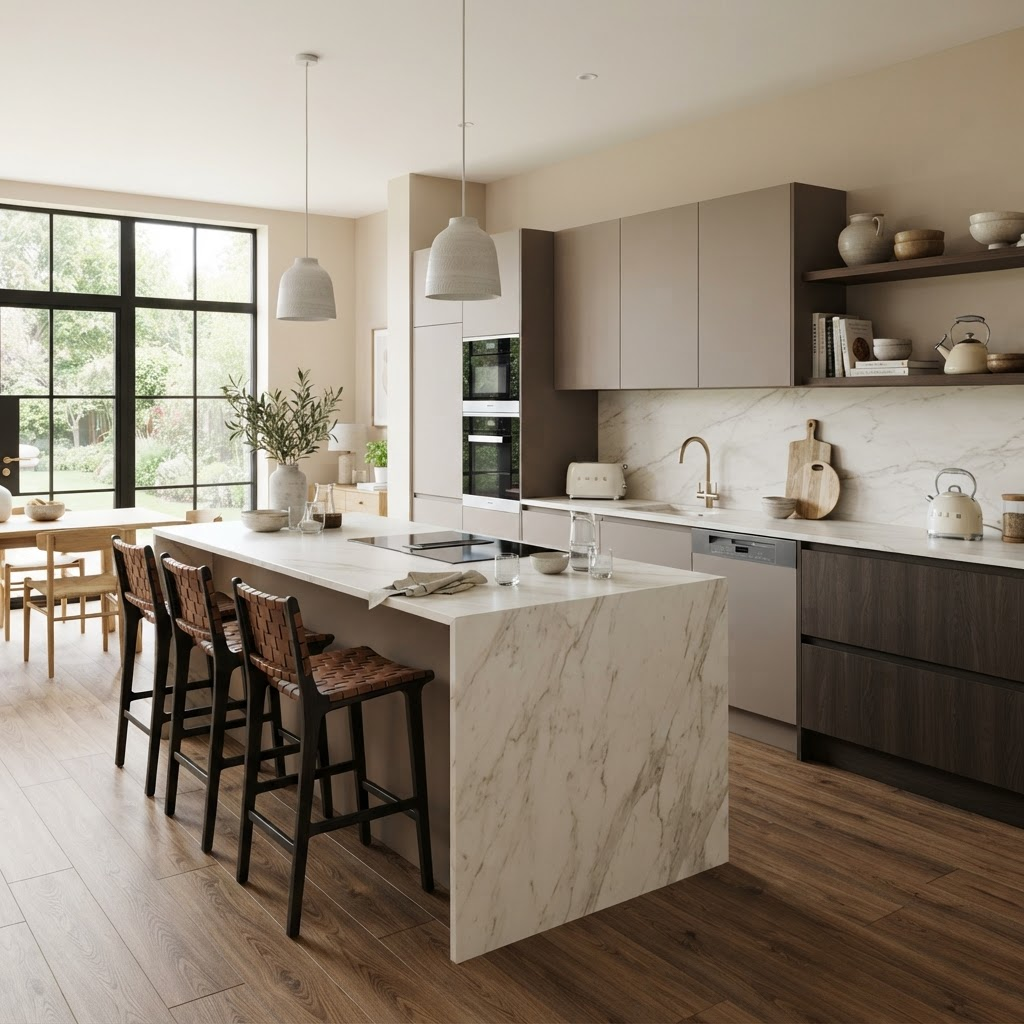 Kitchen with premium flooring