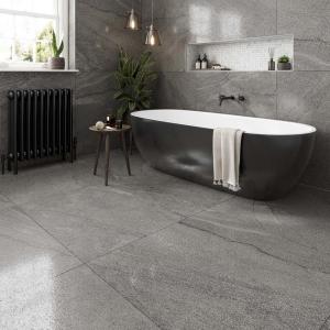 Frontera Silver Semi-Polished Glazed Porcelain Tile - 900x900mm