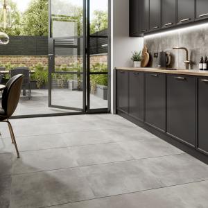 Loft Ash Glazed Porcelain Wall & Floor Tile - 600x600mm