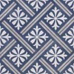 Mondrian Navy Blue Patterned Vitrified Ceramic Tile - 335x335mm