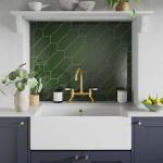Cast Bottle Green Glazed Ceramic Wall Tile - 100x300mm