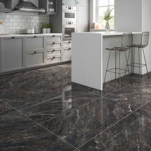 Zeus Midnight Black Glazed Porcelain Wall & Floor Tile - 600x1200mm