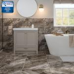 Kore Slate Grey Glazed Porcelain Wall & Floor Tile - 300x600mm