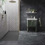 Vincent Grey Patterned Vitrified Ceramic Tile - 335x335mm