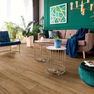LIBERTY FLOORS - Welsh Oak Nature - 8mm Water-Resistant Laminate Flooring