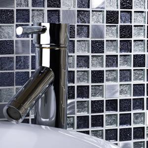 Atlas Fusion Glass & Metal Mix Mosaic Tile - 300x300mm