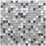 Platinum 135 Glass & Metal Mix Mosaic Tile - 300x300mm