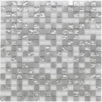 Platinum 136 Glass & Metal Mix Mosaic Tile - 300x300mm