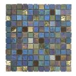 Iridescent Glass, Stone & Metal Mix Mosaic Tile - 300x300mm