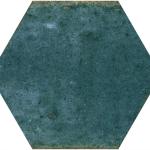 Hope Blue Hexagon Gloss Ceramic Wall Tile - 150x173mm
