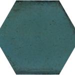 Hope Blue Hexagon Gloss Ceramic Wall Tile - 150x173mm
