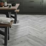 ClickLux Wyre Silver Oak Herringbone 5.2mm SPC Laminate Flooring - 630x126mm