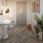 ClickLux Haldon Antique Oak Herringbone 5.2mm SPC Laminate Flooring - 630x126mm
