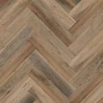 Euro Marazion Golden Brown Oak Herringbone SPC LVT Flooring