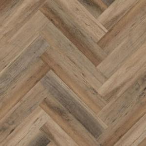 Euro Marazion Golden Brown Oak Herringbone SPC LVT Flooring