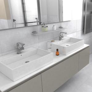 Loft White Waves Decor Glazed Porcelain Wall Tile - 300x600mm