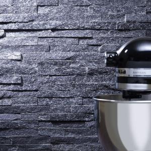 Black Sparkle Slate Cladding Tile - 100x360mm