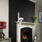 Black Split Face Slate Cladding Tile - 100x360mm