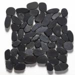 Riverstone Black Flat Cut Pebble Mosaic Tile - Large CPT01 - 305x305mm