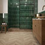 HydroClick Valentina Amber Oak Chevron 8mm Laminate Flooring - 1184x293mm